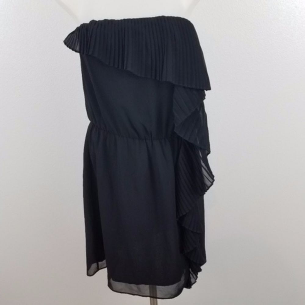 BCBGeneration dress mini black ruffle asymmetrical